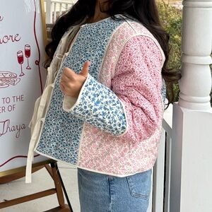 Reversible quilted jacket cotton on